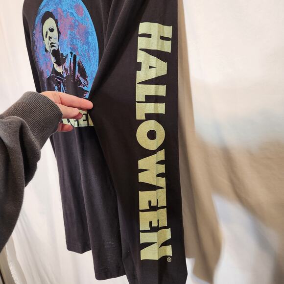 JOHN CARPENTERS HALLOWEEN Michael Myers Movie Black LS Graphic T Shirt Mens XL - Picture 6 of 7
